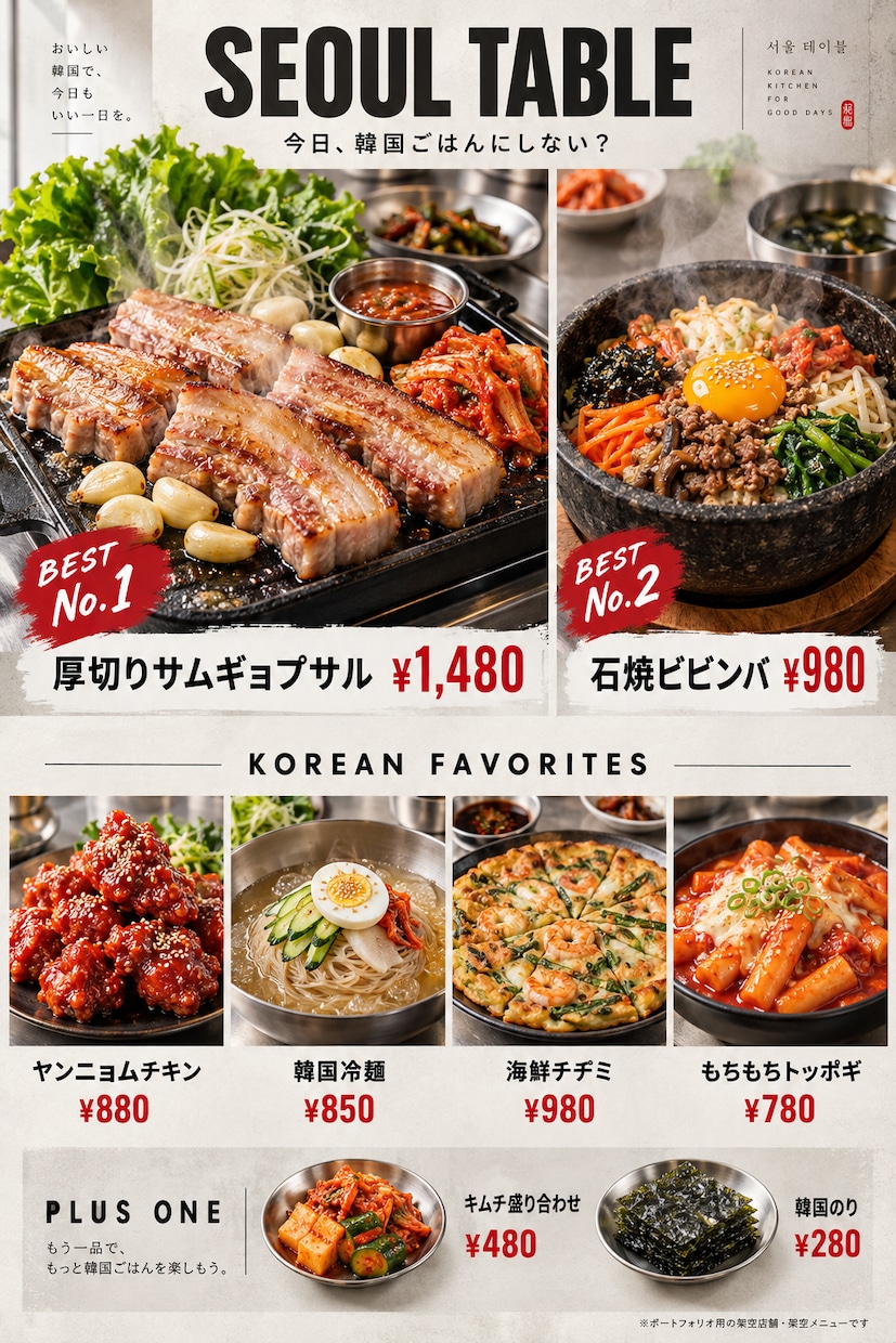 食べたいが伝わる飲食店メニュー表を制作します 思わず“これもください”と言いたくなるメニュー表を。 イメージ4