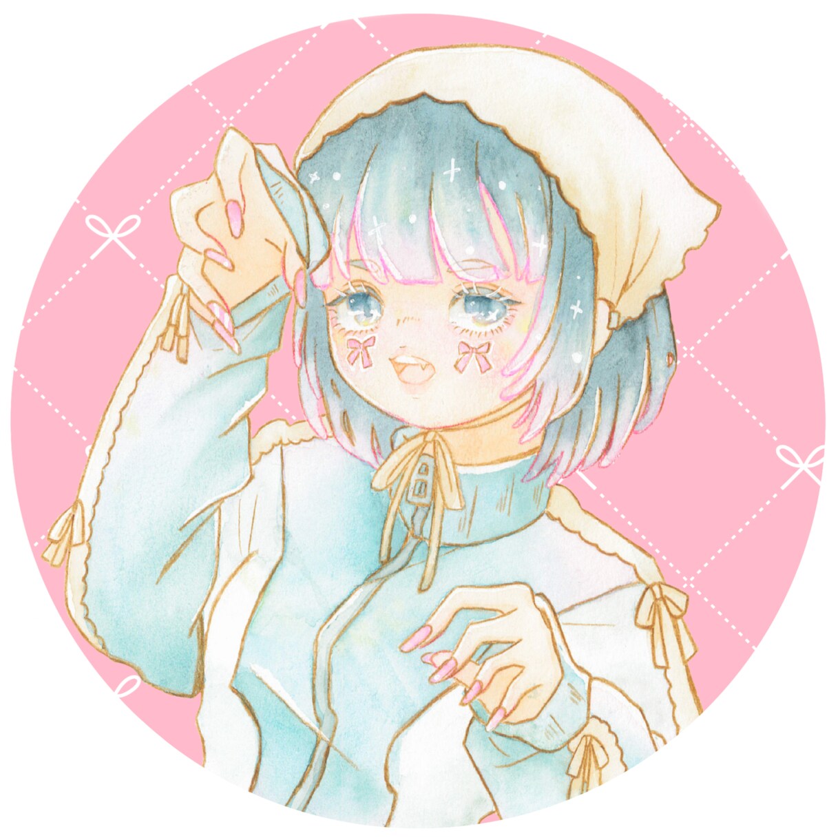 透明感×ガーリーなSNSアイコン描きます きらめく水彩ガーリーアイコン描きます✿︎ イメージ8