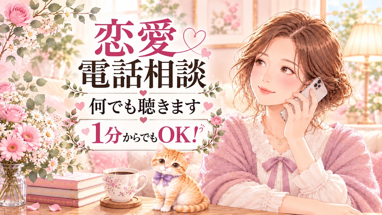 占いなし♡1分から恋のモヤモヤをお聴きします 恋愛に疲れたときの休憩所！一人の女性としてお話しを聴きます イメージ1