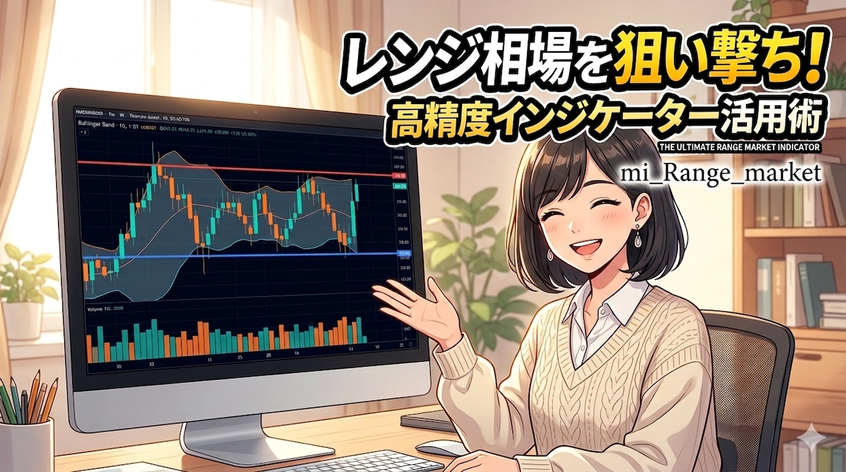 レンジ相場判断！自動でレンジ相場のラインを引きます レンジ判定精度が高くライントレードにも使えるインジケーター イメージ1