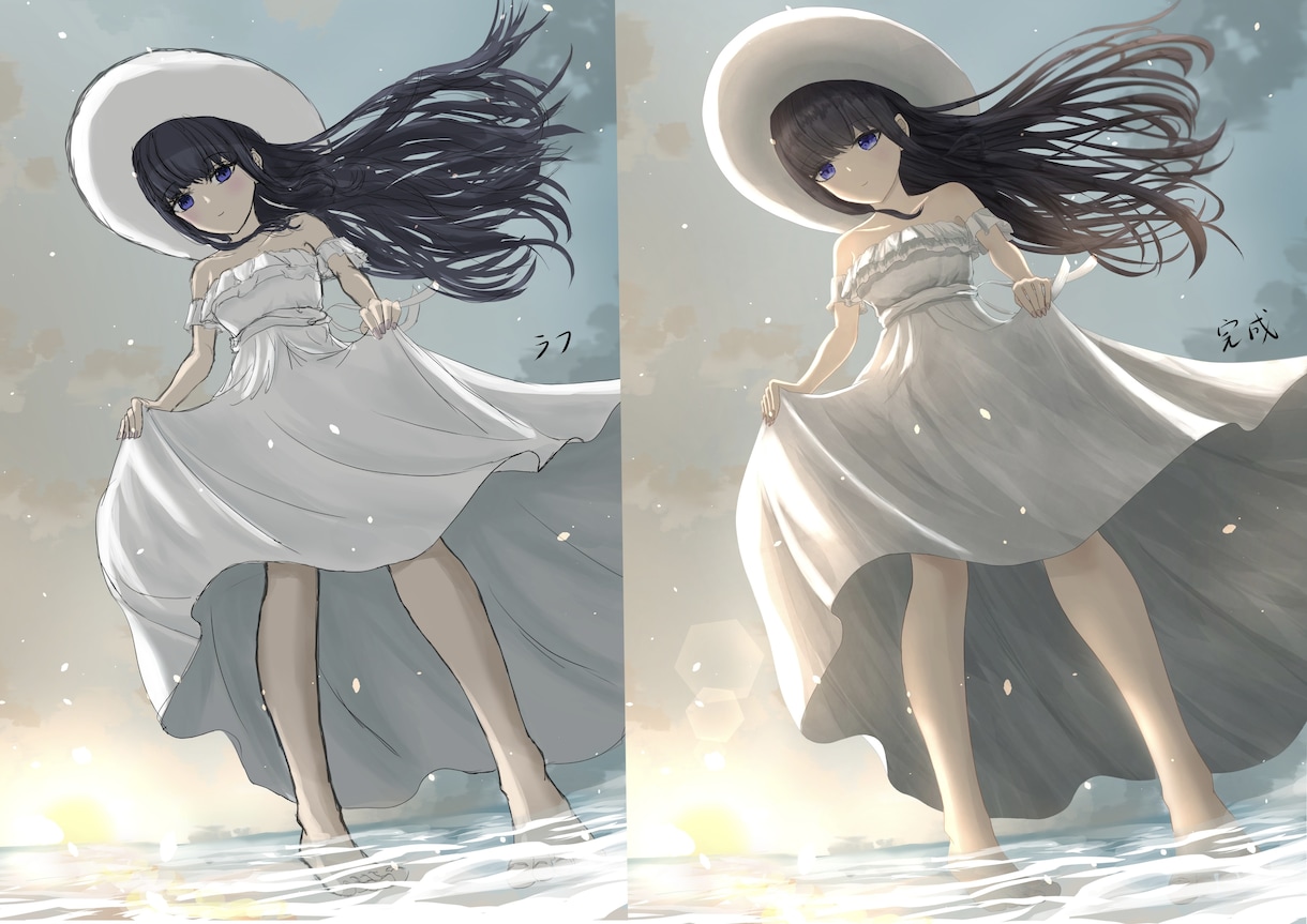 女の子のイラスト描きます ゴスロリやドレス、綺麗系のイラストを描いてます！ イメージ3