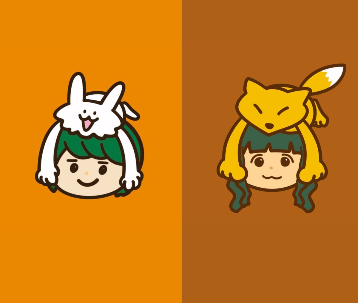 ポップでユニークなアイコン用イラスト作成します 頭に動物をのせたあなただけのイラストに！SNSやブログにも◎ イメージ2