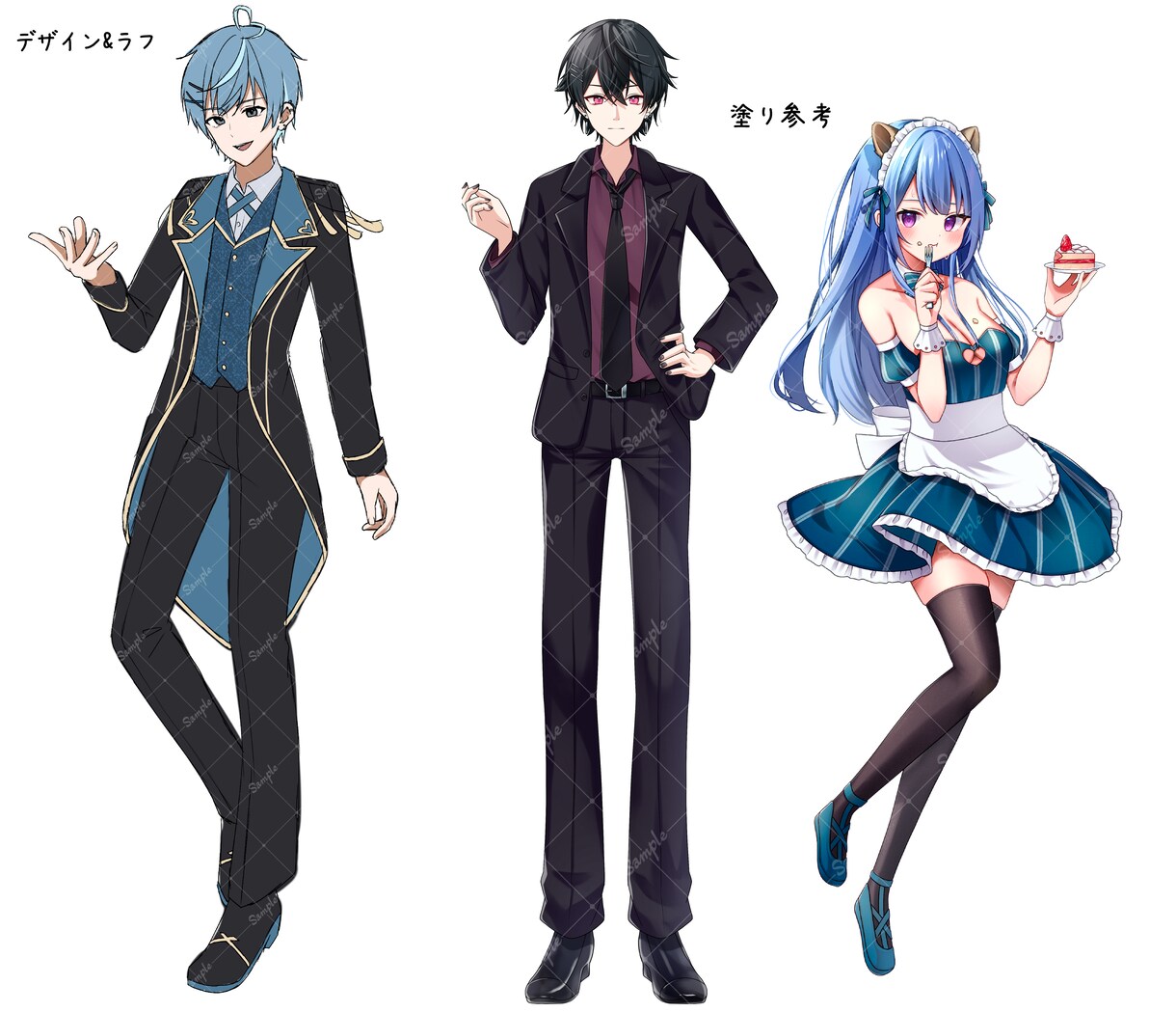 live2D用イラスト制作、モデリングします animaze、FaceRigなどご希望のソフトに対応可能 イメージ3