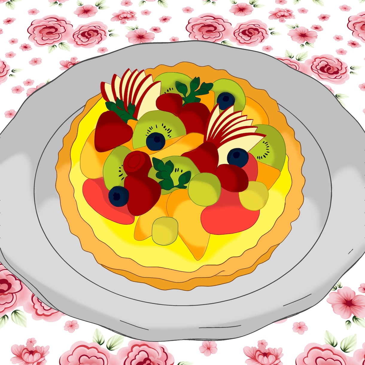 アニメ風のかわいい食べ物イラストを描きます 単品・盛り合わせ・人物と一緒もOK イメージ2