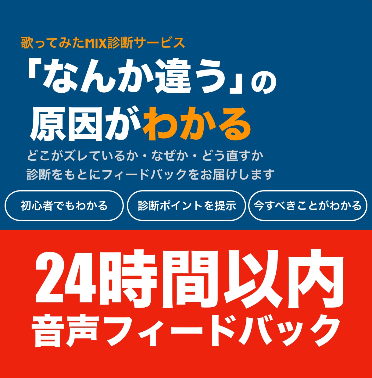 歌ってみたMIXの違和感を24時間以内に診断します 初心者に足らない判断力を補助いたします。 イメージ1
