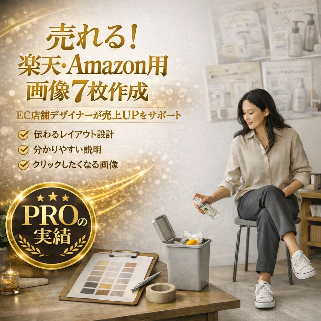 楽天・Amazon商品画像７枚作成ます 売れる構成で楽天・Amazon商品ページ用画像を制作します。 イメージ1