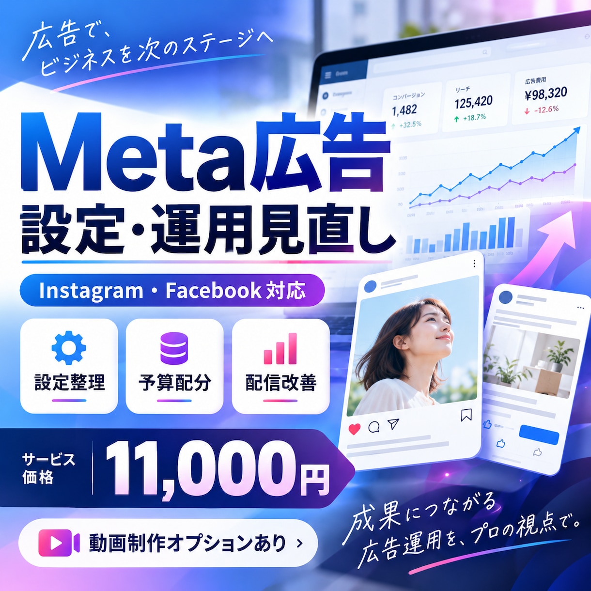 Meta広告の設定・運用を見直します Meta広告を、売上につながる設定へ改善します イメージ1
