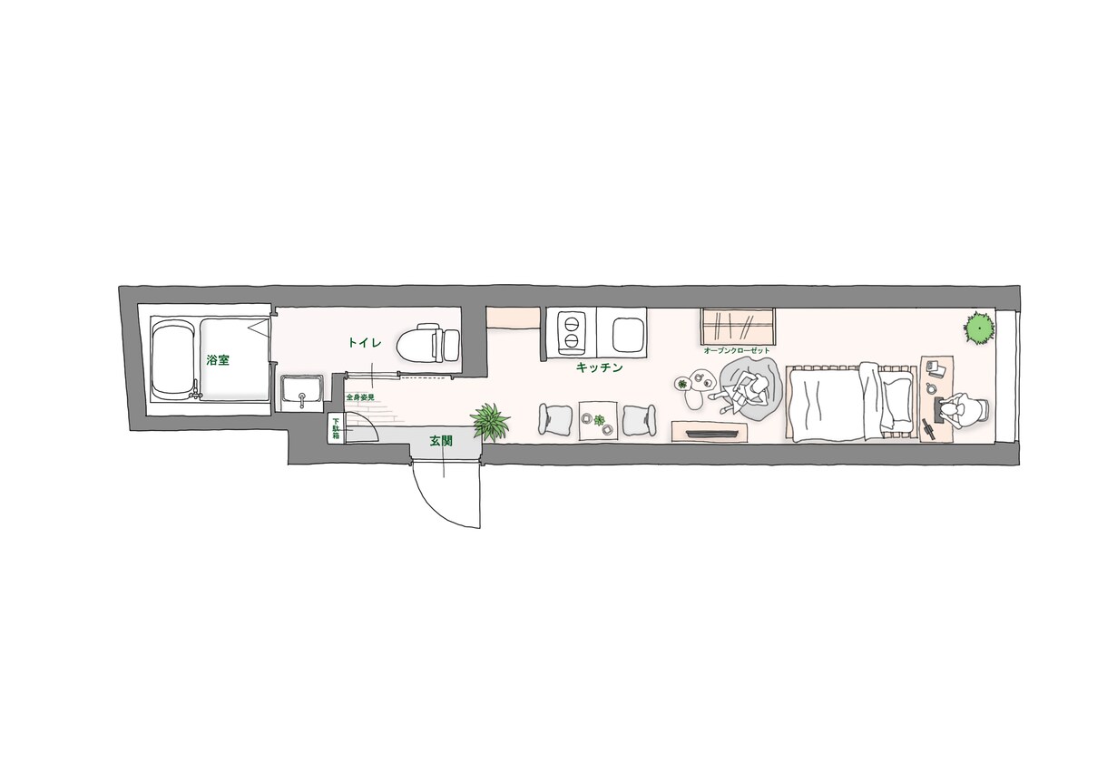 広告用やご提案資料に平面図をスケッチします スピード対応させていただきます！ イメージ4