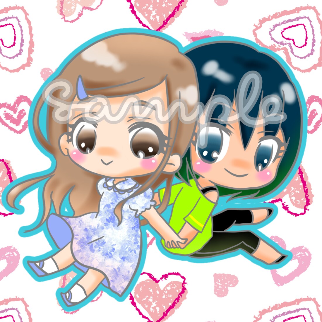 サービス価格！可愛いデフォルメイラスト描きます SNSアイコンやプレゼント似顔絵にもどうぞ♪ イメージ5