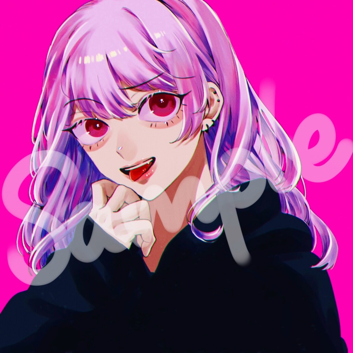 SNSアイコンイラストを描きます うるつや厚塗り風イラストでアイコンイラストを作成します！ イメージ8