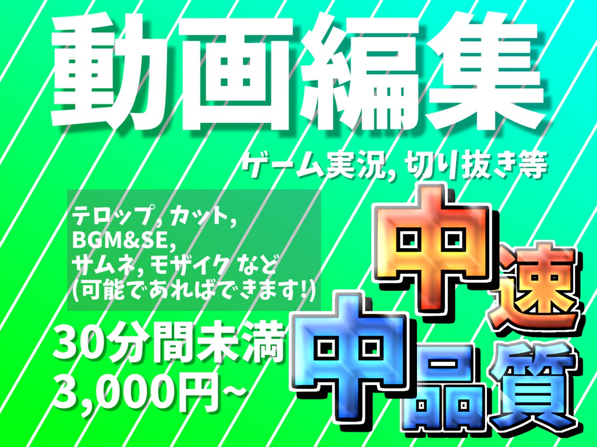 簡単な動画編集を提供します 安価で動画編集＆サムネ作成を依頼できます！ イメージ1
