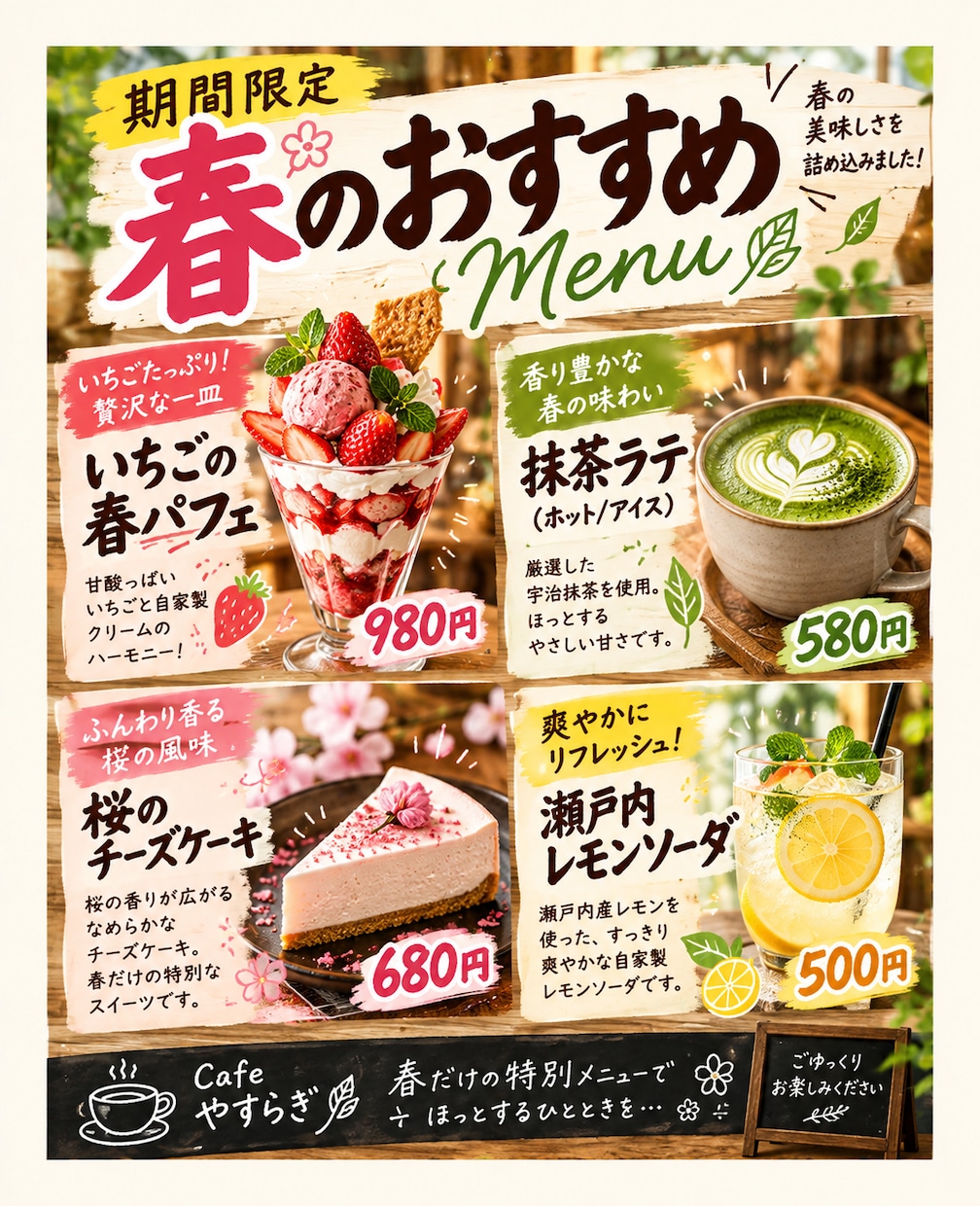 飲食店のメニュー表・POPを作成します 飲食店経営11年の経験を活かして制作します イメージ5