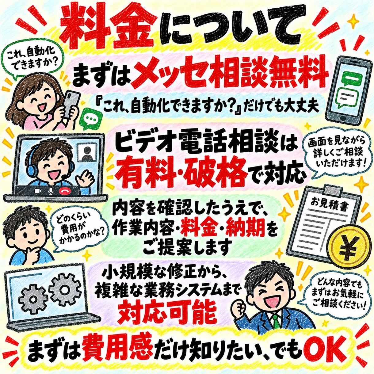 面倒なExcel作業を、ボタン1つに自動化します 毎日の面倒なExcel作業を、数秒で終わらせます。 イメージ7