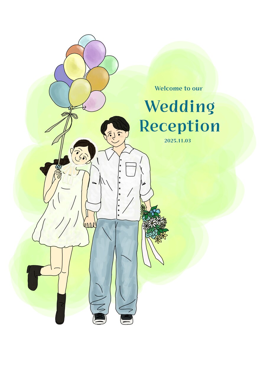 ウェルカムボード・結婚証明書を描きます ”その人らしさ”を大切にウェディングイラストを描きます イメージ2