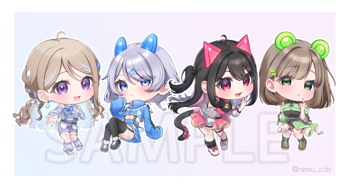 立ち絵や一枚絵、ミニキャラ等を描きます 可愛く且つ綺麗めのイラストを描きます イメージ7