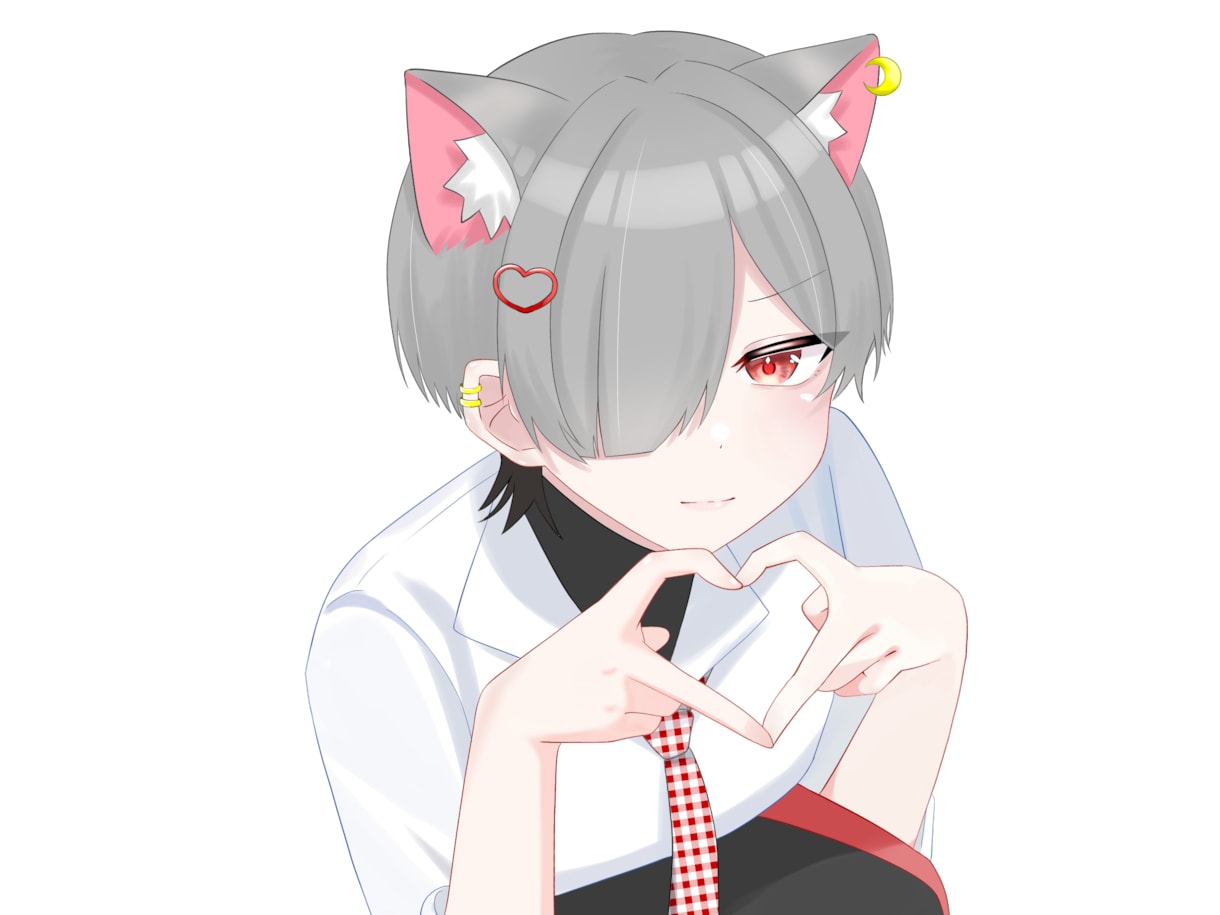 ケモ耳×中性的なかわいいイラスト描きます 中性的で儚い雰囲気が好きな方へ イメージ3