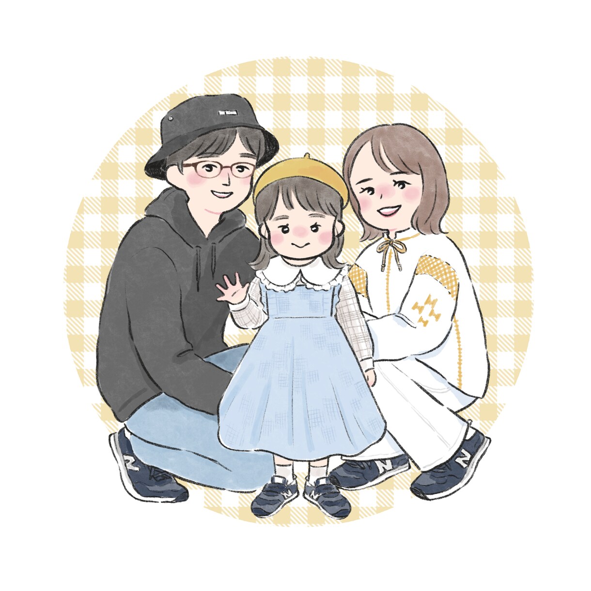 ゆるい全身イラスト描きます 似顔絵だけど似すぎないちょうどいいゆるさの似顔絵です！ イメージ4