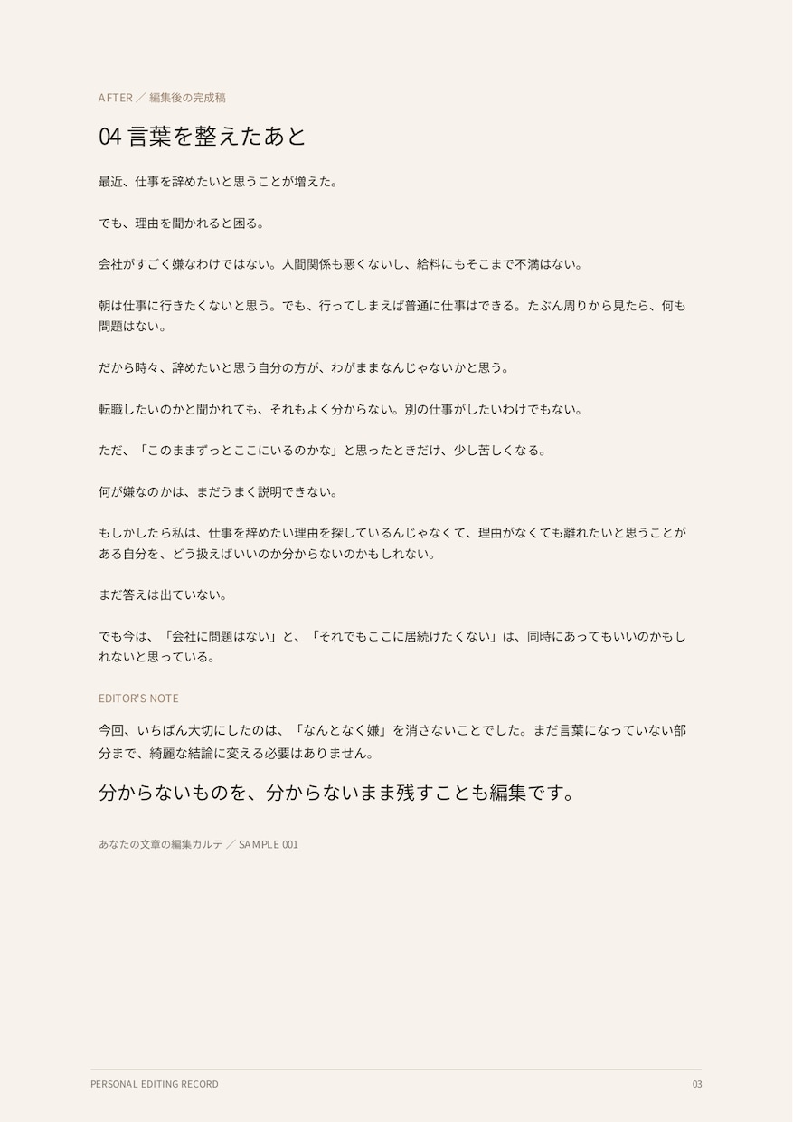 文章を添削し、書きたかったことを読み解きます 添削だけでなく、本当に書きたかったことまで読み解きます イメージ4