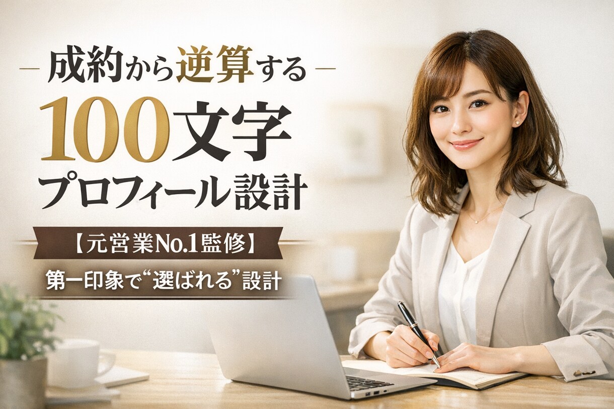 プロが逆算する100文字設計します 成約から逆算する100文字プロフィール設計 イメージ1