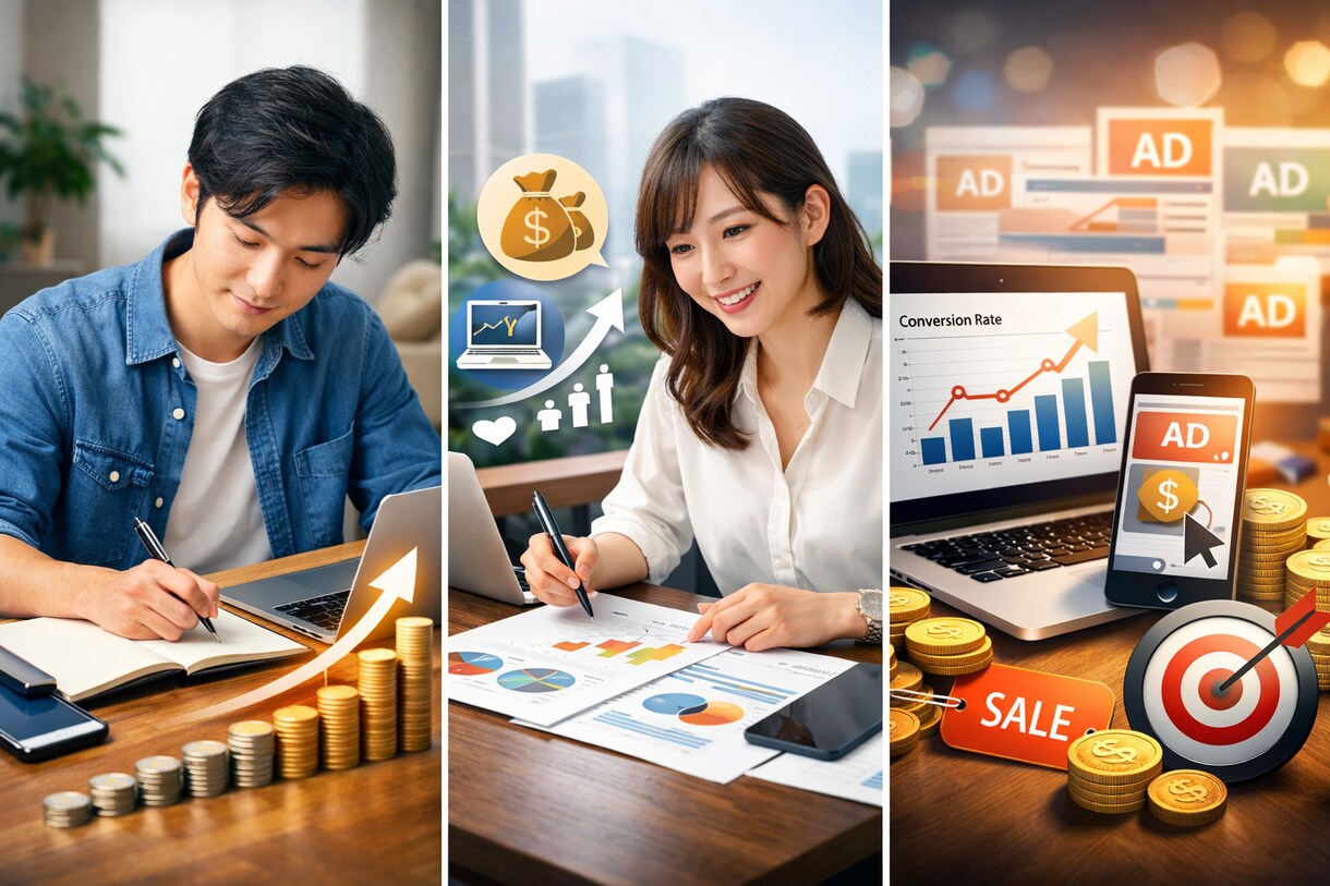 副業月0→1万円｜収益化導線の設計の相談に乗ります •何から始めるか迷っている方へ•初収益までの道筋を明確に イメージ1