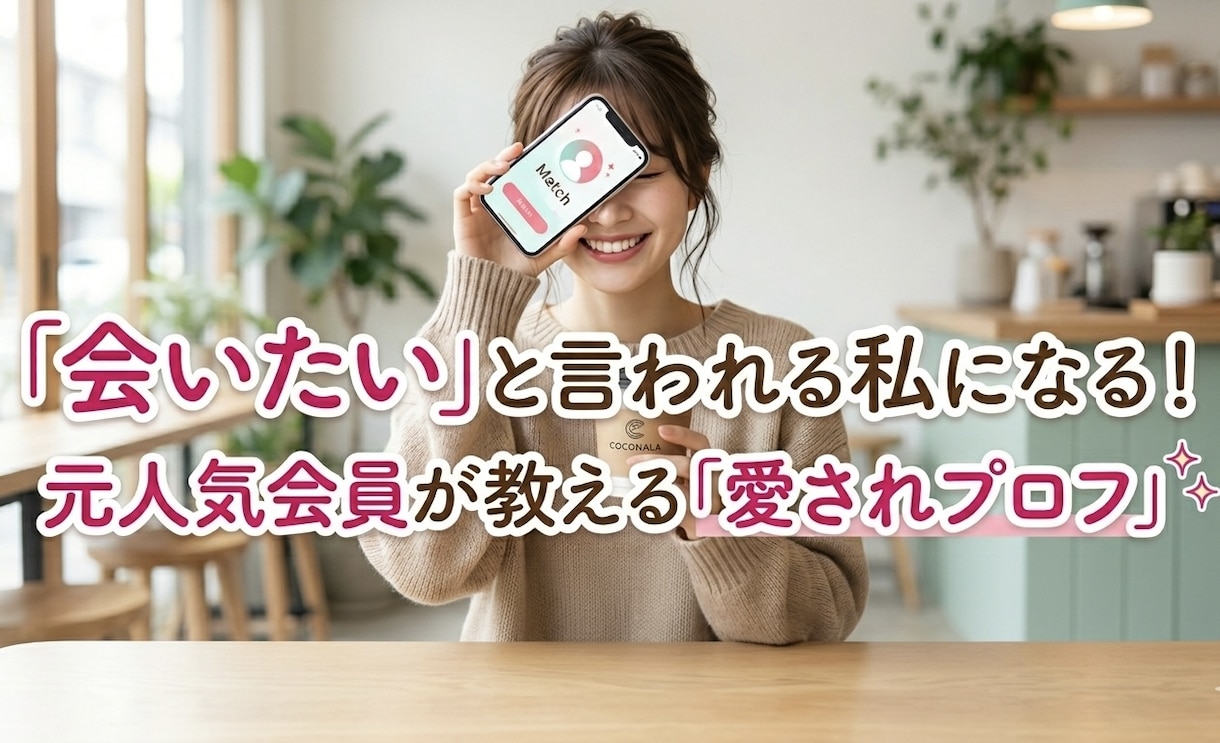 マチアプで、女性ウケの良いプロフィールを作ります マッチングアプリのプロフィール添削を行います。 イメージ1