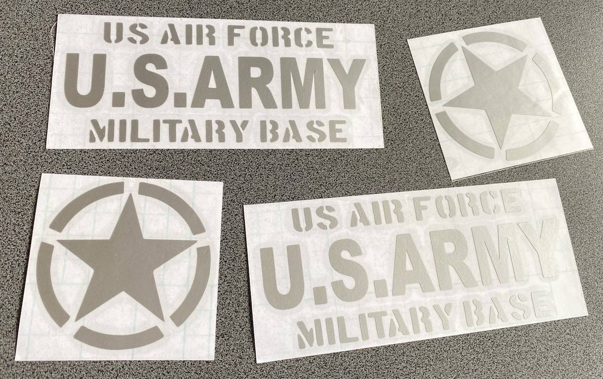 オリジナル オーダーステッカー 制作できます U.S.ARMY 星 4枚セット カッティングステッカー イメージ6