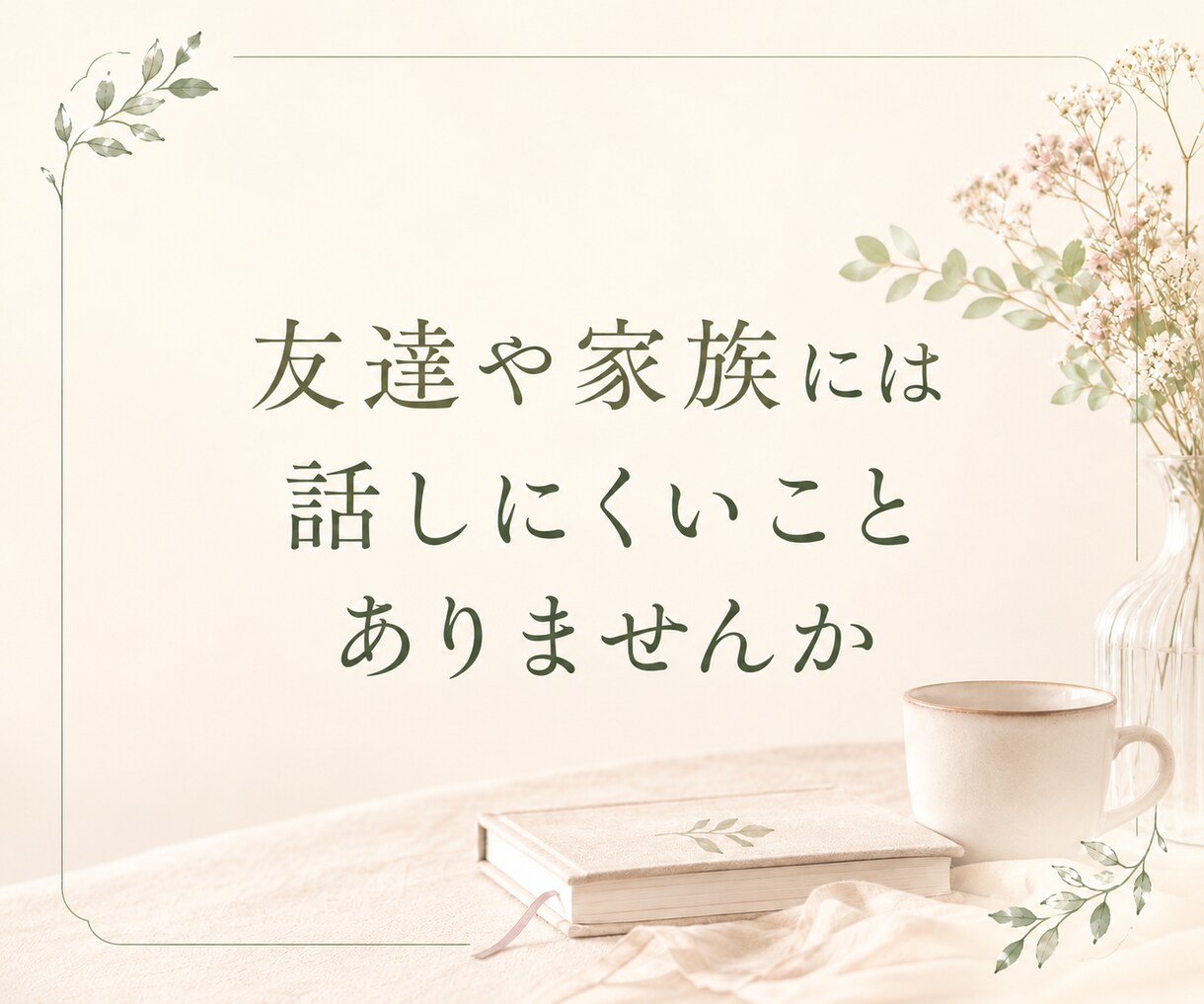 50代からの女性のモヤモヤをじっくり聴きます カウンセリングほどじゃない、女性のモヤモヤを話してみませんか イメージ3