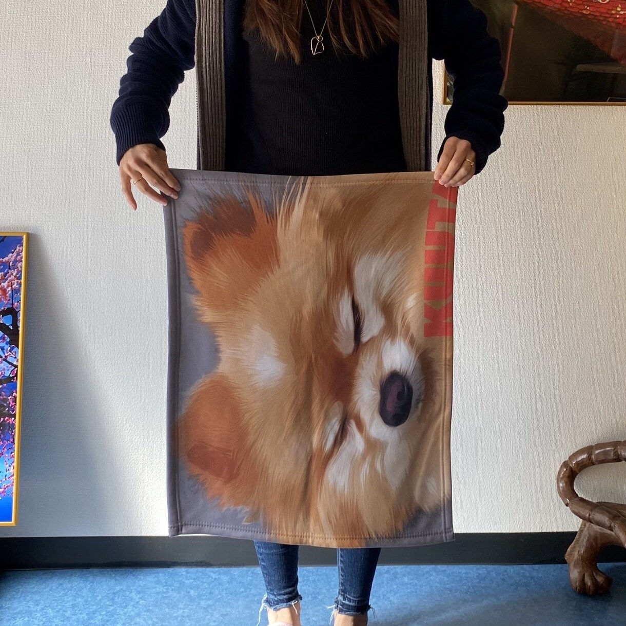 可愛いペットちゃんを油絵風デジタルアートにします 大切なペットちゃんを世界に1つのオリジナルブランケットに！！ イメージ5