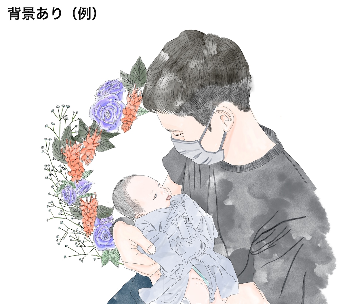 写真をベースに似顔絵イラストを描きます プレゼントもオススメ！お気に入りの写真をイラストに！ イメージ4
