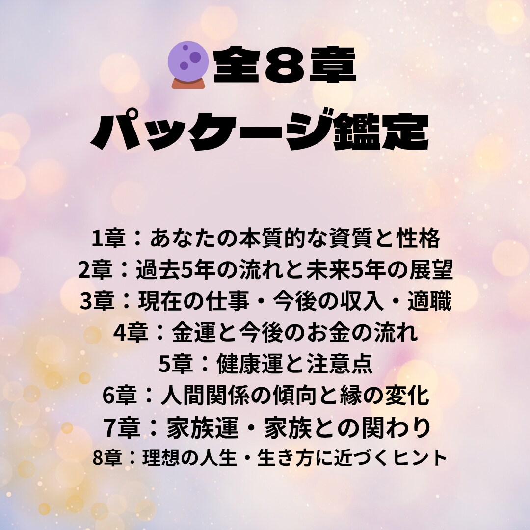 あなただけの「人生鑑定書」作ります 「運命の地図」を科学的かつ精密に読み解く特別な占いサービス イメージ1