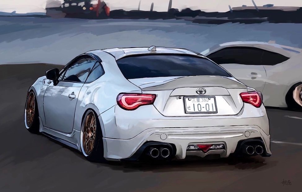あなたの愛車、イラストにします 写真を元に、あなたのお車をデジタルでイラストを描きます！！ イメージ1
