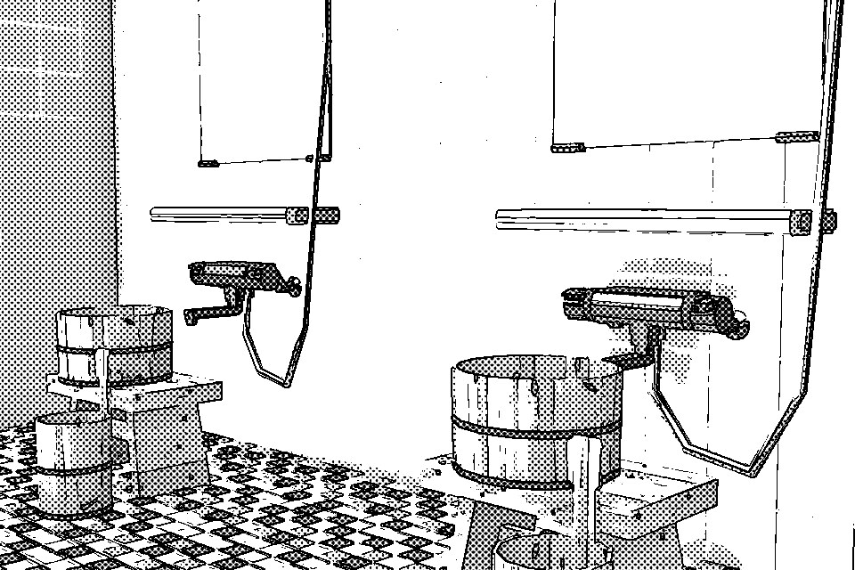漫画の背景用パース図(4枚)作成します 描きづらい部屋の背景作成いたします！ イメージ4
