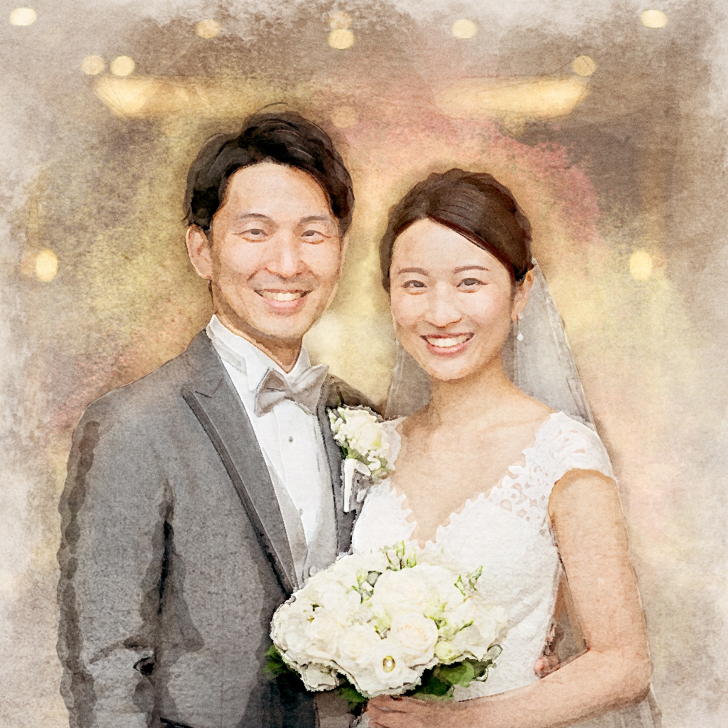 記念日に贈る水彩風似顔絵イラストを制作します 丁寧なヒアリングで、世界にひとつの一枚を イメージ1
