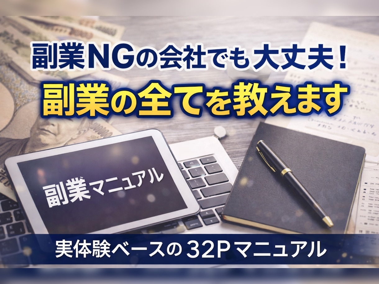 副業NGの会社でも大丈夫！副業の全てを教えます ありとあらゆる副業経験が詰まった全32ページの副業マニュアル イメージ1