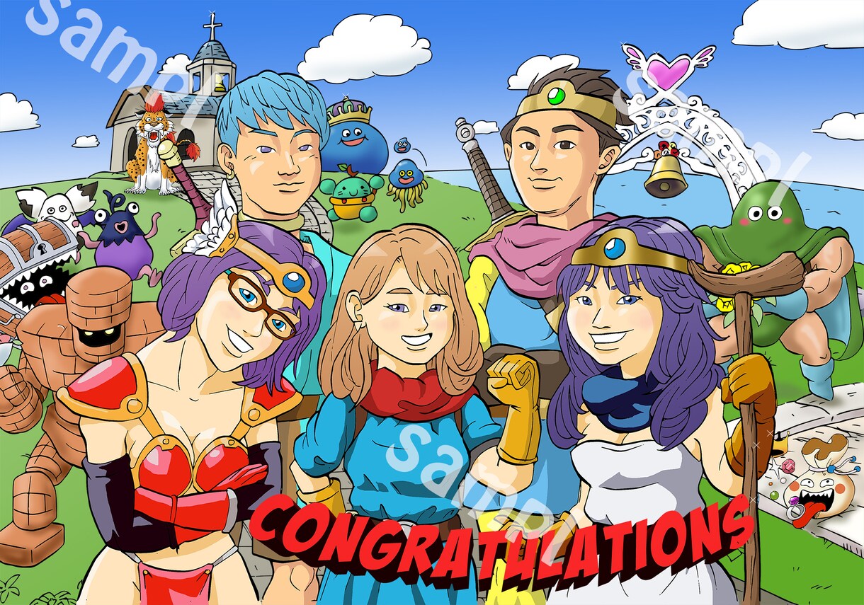 ファンタジー風似顔絵お描き致ます ドラクエ！？のような世界で大切な人の似顔絵お描き致します！ イメージ2
