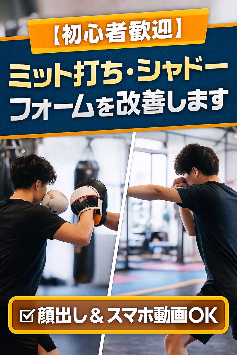 キック・パンチのフォームを改善します ジムに行く勇気がないあなたへ！！ イメージ1