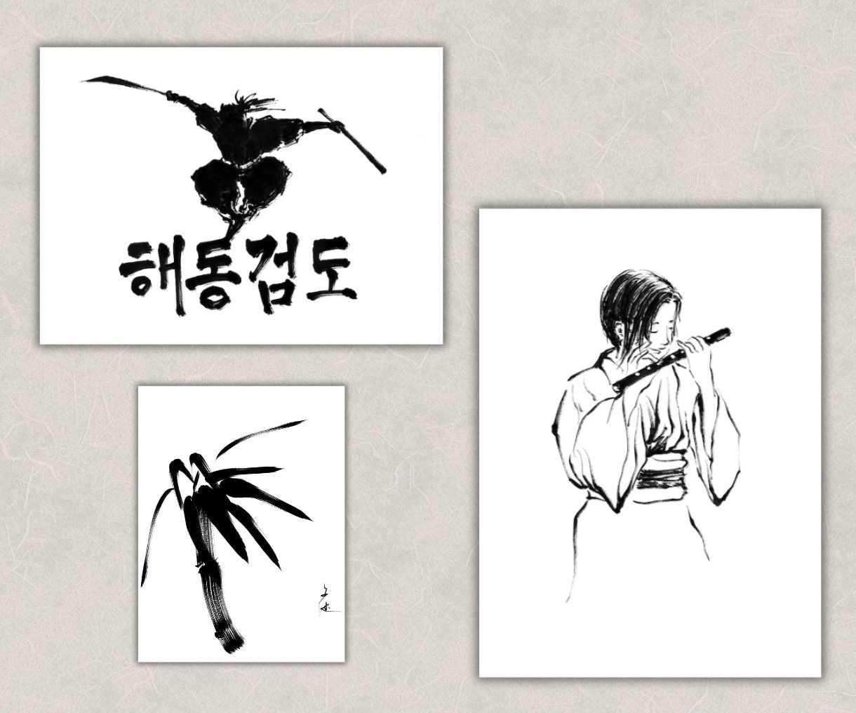手描きでオリジナルの水墨画・墨絵を創作いたします ロゴ・パッケージ・看板・ウェブ・SNSなどにご活用できます イメージ2