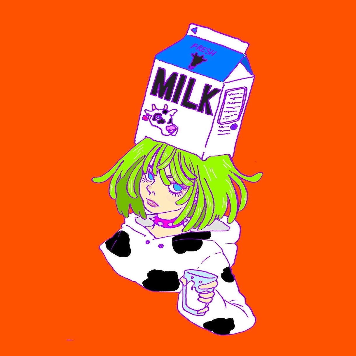 アイコンにも使いやすいポップなイラストかきます ビビットな色彩の女の子のイラストをかきます イメージ3