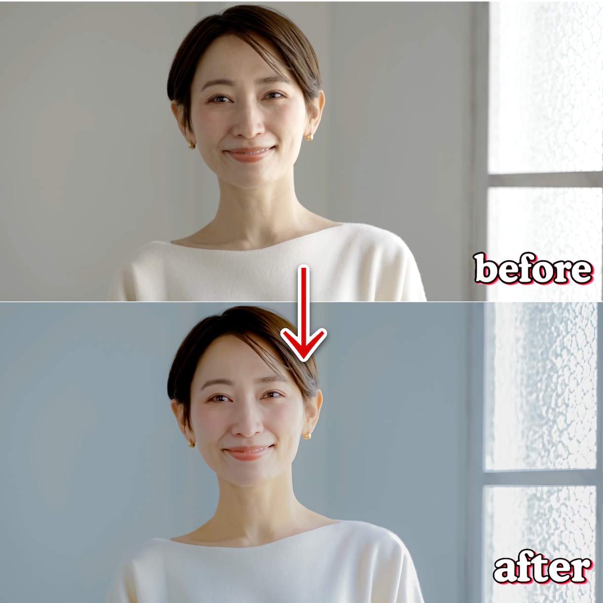 最短即日納品✨人物写真のレタッチ承ります 5枚1000円〜◎人物写真の加工、修正行います イメージ2