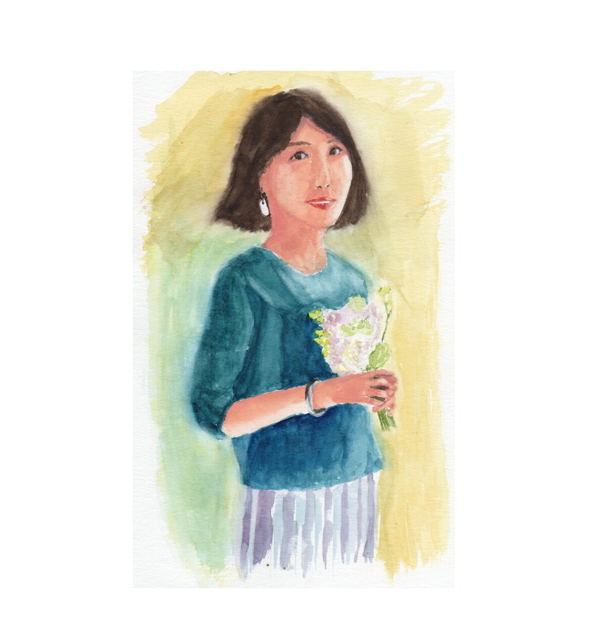 似顔絵・肖像画をリアル調の水彩画で描きます 写真以上にさらに魅力的に表現します イメージ5