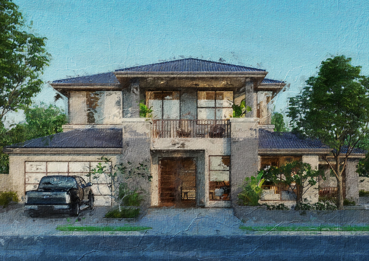 お好きな建物を油彩画風にお作りいたします 新築記念やお店のオープン記念などに♡A4プリントプレゼント！ イメージ3