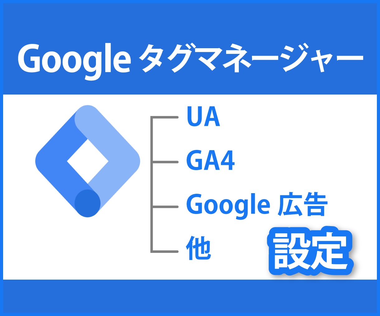 タグマネージャーの設定を行います アナリティクス・グーグル広告、FBピクセル等設定 イメージ1
