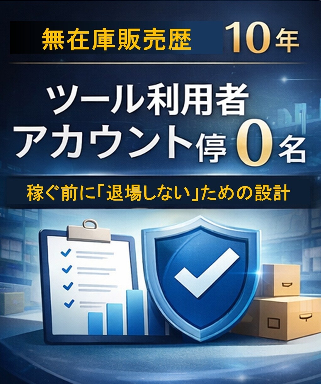 アカウント停止を防ぐ守備型無在庫ツールを提供します 稼ぐ前に退場しないための経験者用Amazon無在庫販売ツール イメージ2