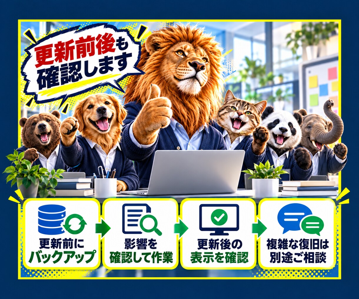 ホームページの管理保守と文章更新を代行します 月額5,000円でWordPress保守と軽微な更新に対応 イメージ7
