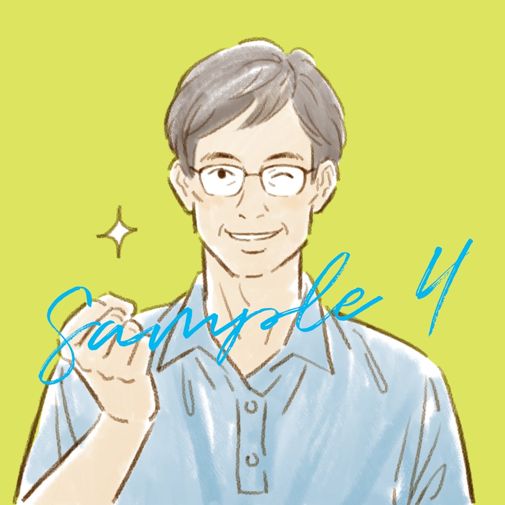 シンプルなラフスケッチ風の似顔絵アイコン描きます 商用OK！ちょっとおしゃれで清潔感のあるテイストに イメージ6