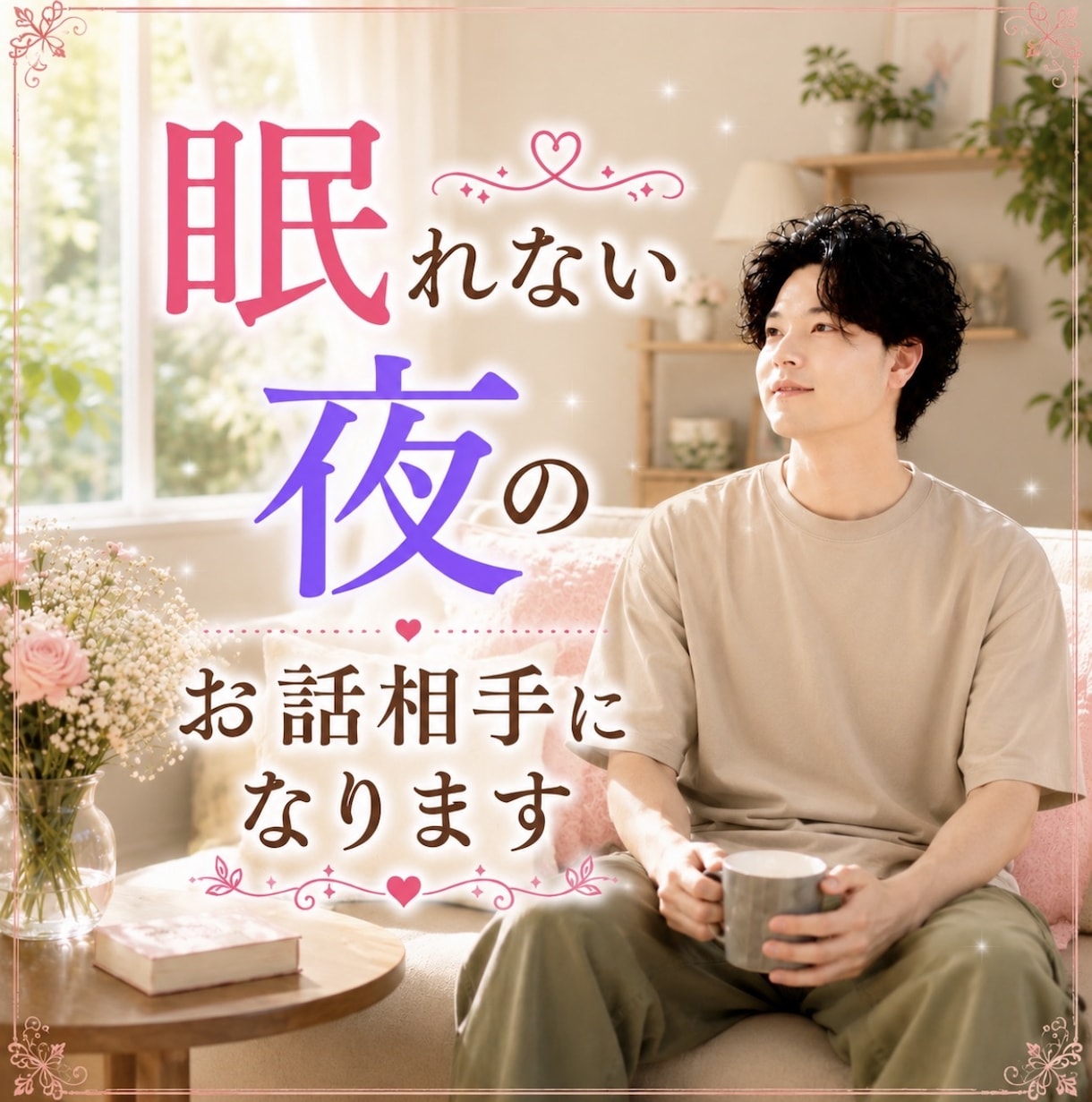 眠れない夜に雑談・愚痴のお話し相手になります 悩み相談、電話相談、話し相手、愚痴聞き、雑談、心の悩み イメージ1