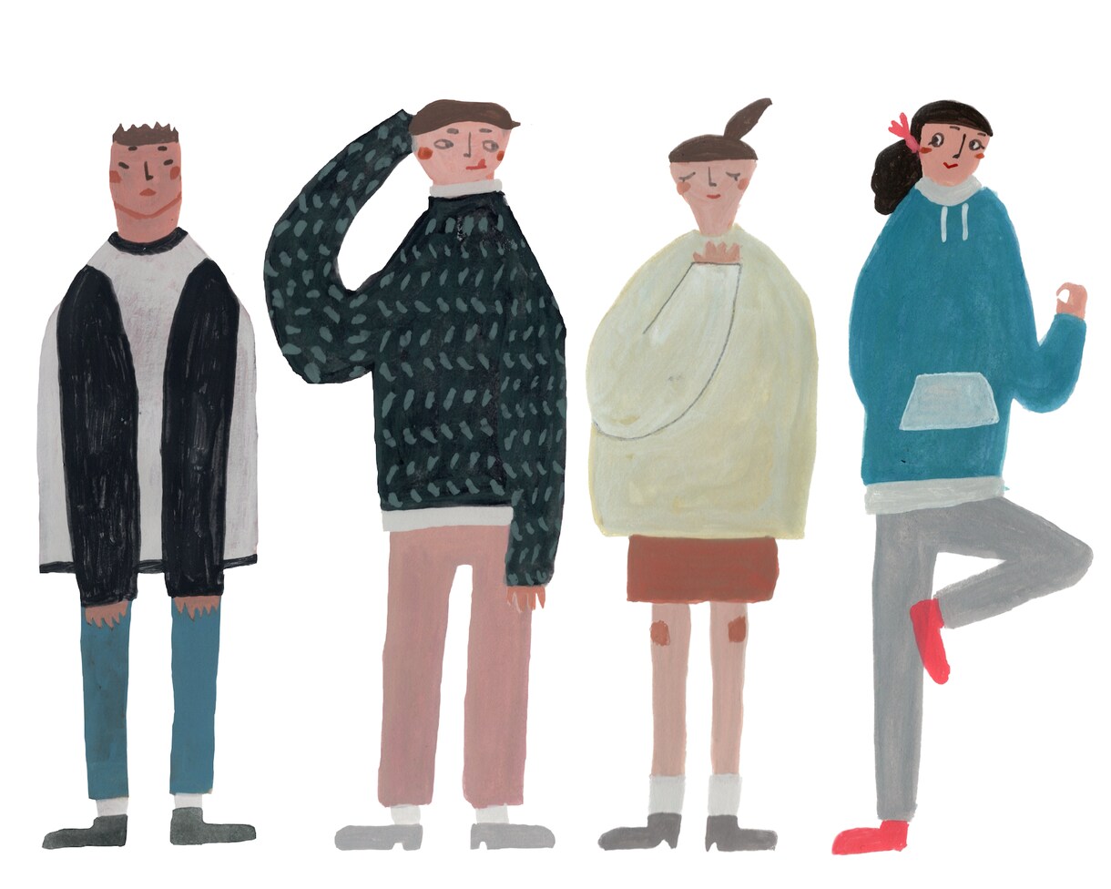 温かみのある人物の絵を描きます 素朴でかわいい絵が挿絵にぴったりです イメージ7
