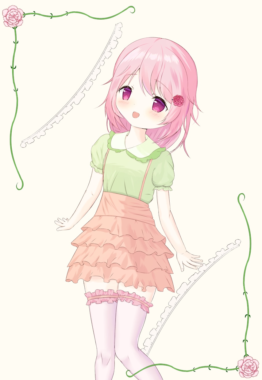 最短【1週間】！Vtuber立ち絵描きます 10〜15歳くらいの女の子、ロリータファッション得意です！ イメージ1