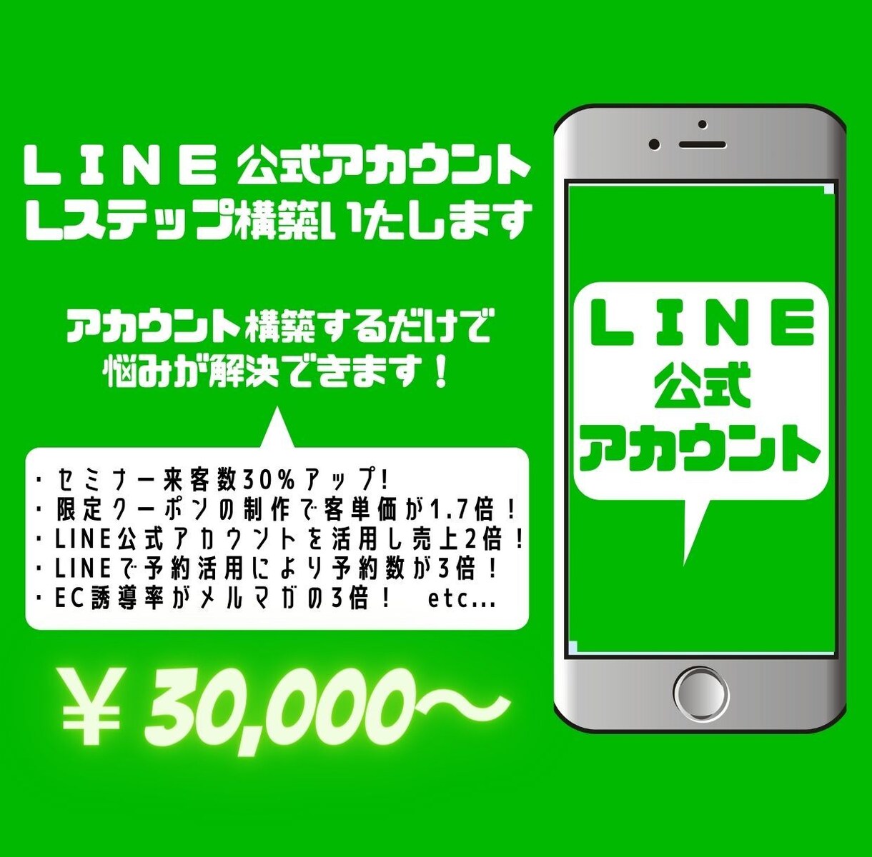 限定3名！LINE公式の構築をフル設定いたします LINE公式アカウント構築するだけで業務効率になります！ イメージ1