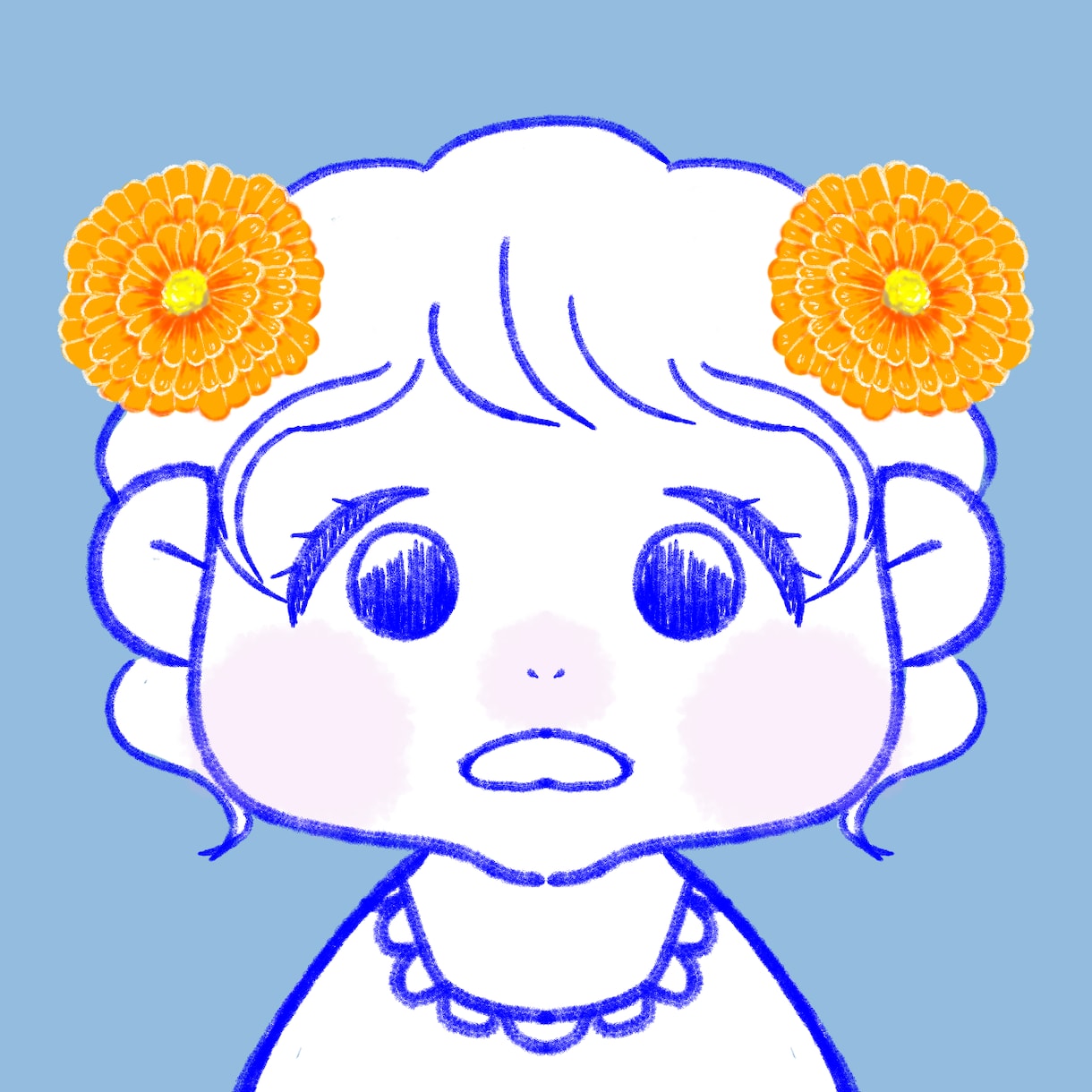赤ちゃん✕花のイラスト作成します アイコンなどに使用できるアイコンを作成します。 イメージ3